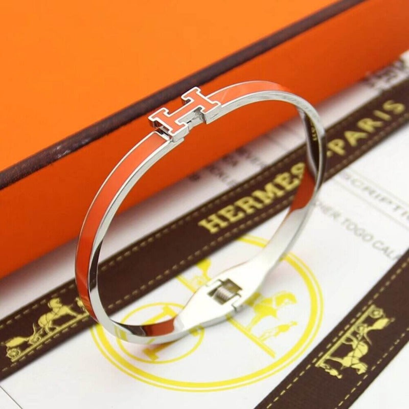 HB49 high quality 316L steel bracelet for women 18K gold plated jewelry H bangle