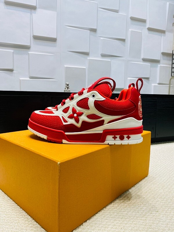 OLS45 Real Leather Women35-40 Man40-45 Sneakers shoes With box