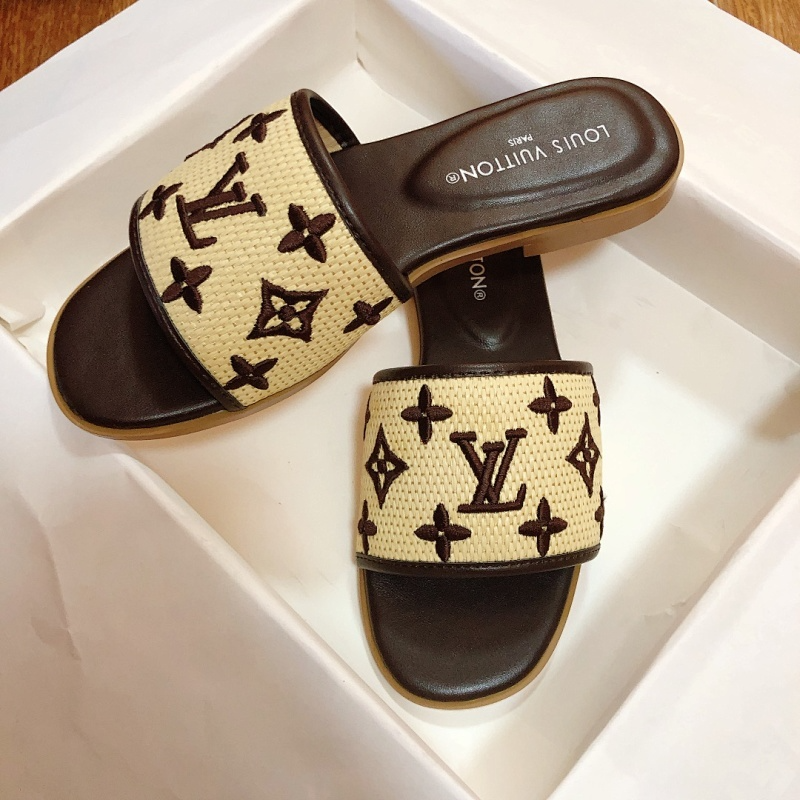 MJLS13 synthetic Leather slippers Women shoes 35-42 With box