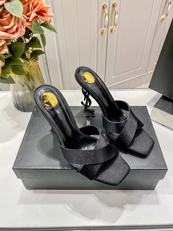MYS1 Synthetic Leather 10CM Slippers Size 35-40 Shoes with Box
