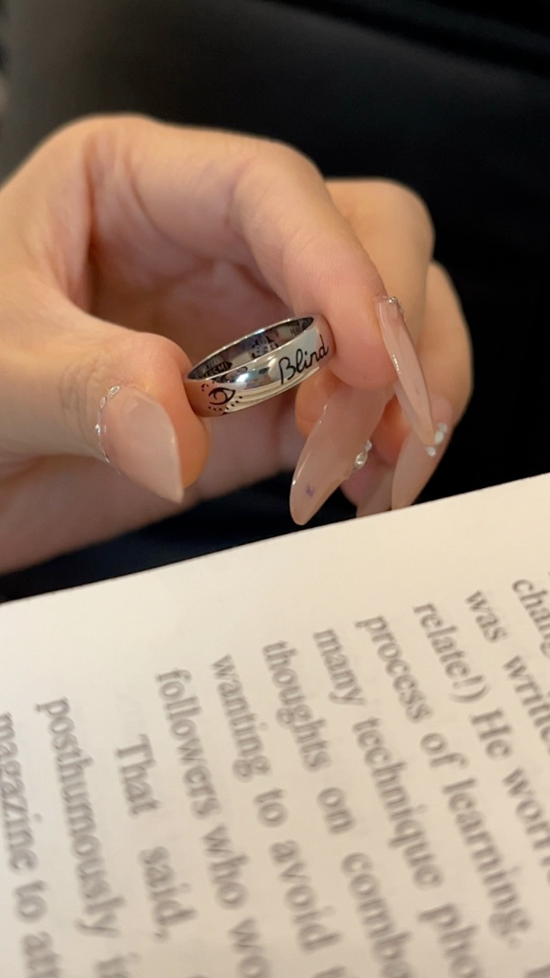 J153  Men's and women's universal titanium steel ring jewelry