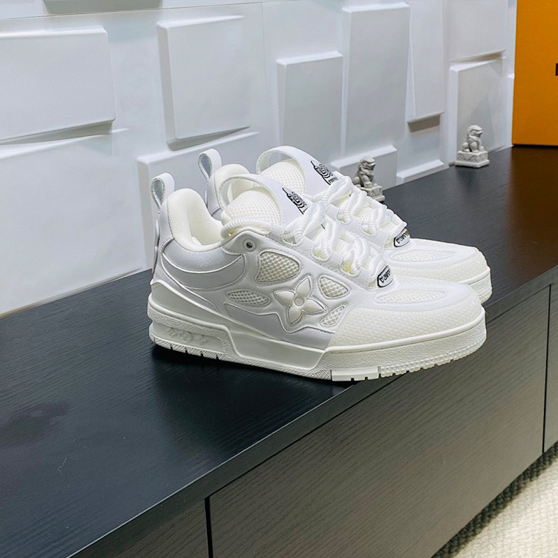 OLS45 Real Leather Women35-40 Man40-45 Sneakers shoes With box
