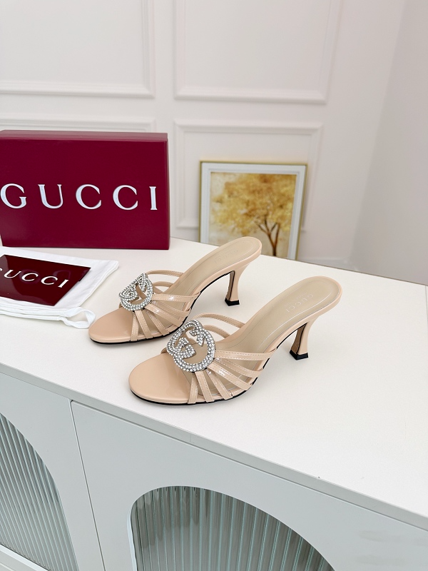 SHGS6 Leather 8.5CM Heel Women 35-43 shoes With box