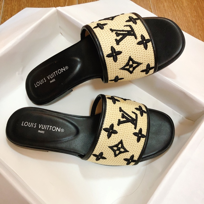 MJLS13 synthetic Leather slippers Women shoes 35-42 With box