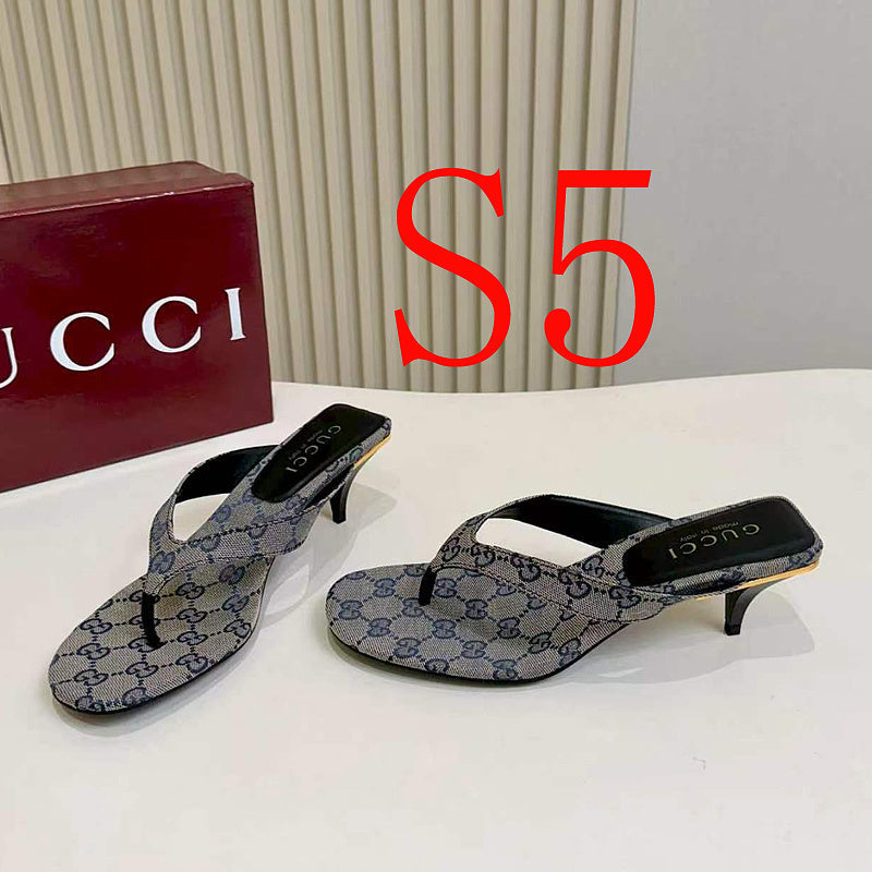 SHGS2 Women slipper high heels Shoes 35-43 with box