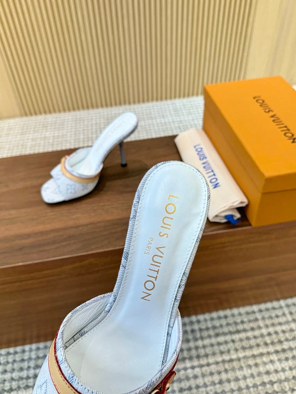 SHLS19 Women slipper 5.5CM 9.5CM high heels Shoes 35-43 with box