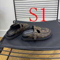 GLS14 Women slipper Leather Sole Shoes 35-41 with box