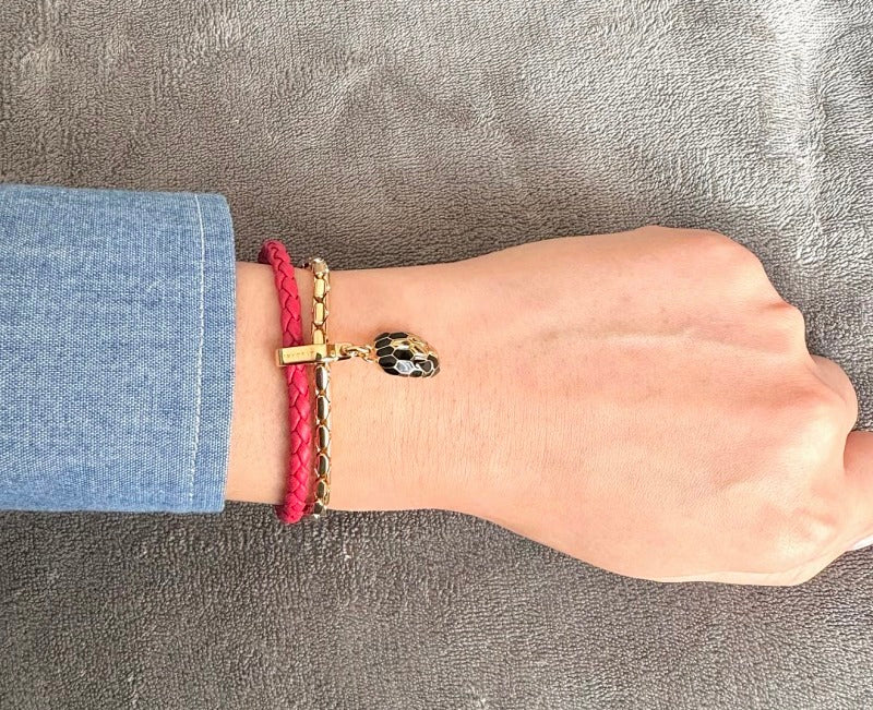 BVB41 Serpenti Forever series leather snake head bracelet jewelry for women