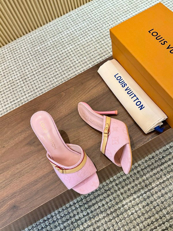 SHLS19 Women slipper 5.5CM 9.5CM high heels Shoes 35-43 with box