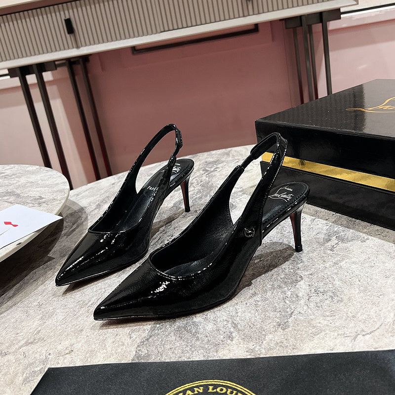 OCLS2 Real Leather 6.5CM Heel Women 35-43 Cowhide shoes With box