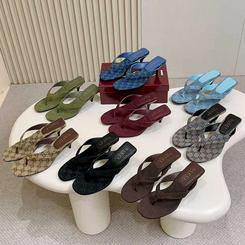 SHGS2 Women slipper high heels Shoes 35-43 with box