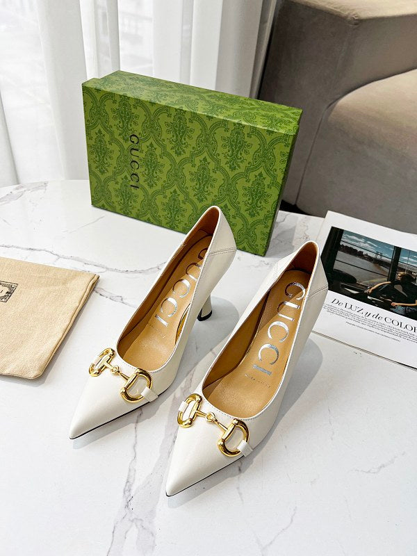 SHGS8 Leather 8.5CM Heel Women 35-42 shoes With box
